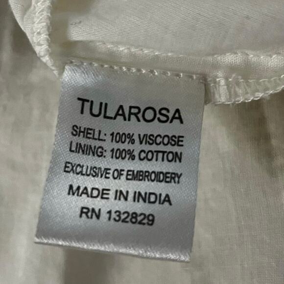 Tularosa Rocky Embroidered Eyelet Lace Wrap Around Tie Bodice Mini Dress - Picture 8 of 8